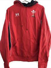 WALES Rugby Hoodie Under Armour Red Pullover Training Mens Small S