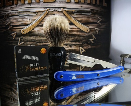 Beard knife lotus shavette set - beard,