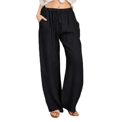 Womens cotton linen wide - cotton,