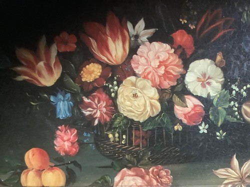 Vintage french floral tin - vintage,