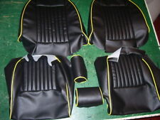 triumph spitfire & GT6 SEAT covers British made..Black LEATHER LOOK.fits 1973-81
