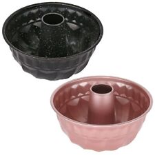 23cm Round Fluted Ring Bund Cake Tin Baking Mould Pan Non Stick Multicolored