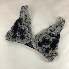 Victoria’s Secret Dream Angels Black Pink Lace Unpadded Bralette - Size S