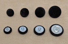 Black Crushed Velvet Loop Back Upholstery Buttons 15mm, 19mm, 23mm or 28mm