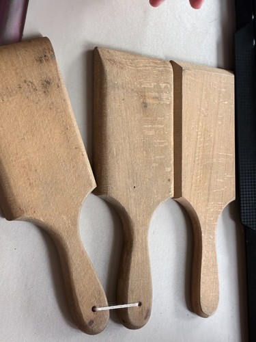 Three vintage wooden butter - vintage,