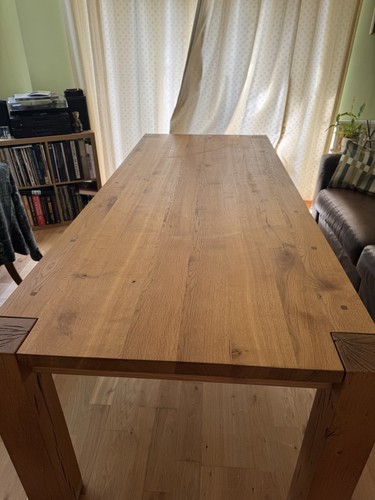Solid oak used dining table - solid,