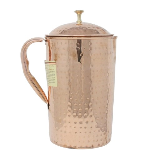 Copper water jug hammered - jug,