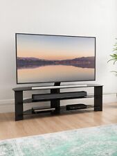 AVF Varano Corner Tv Stand - Black Glass TV Size: 61-70 FAST DELIVERY