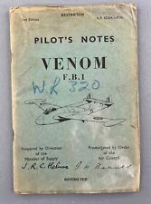 DE HAVILLAND VENOM F.B.1 PILOTS NOTES ORIGINAL 1954 USED RAF PILOT'S