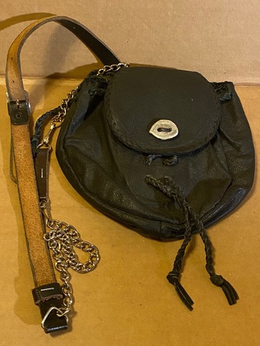 Vintage handmade black - black, leather