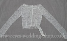 Bianco Evento lace E276 wedding bolero/jacket UK 10 /S