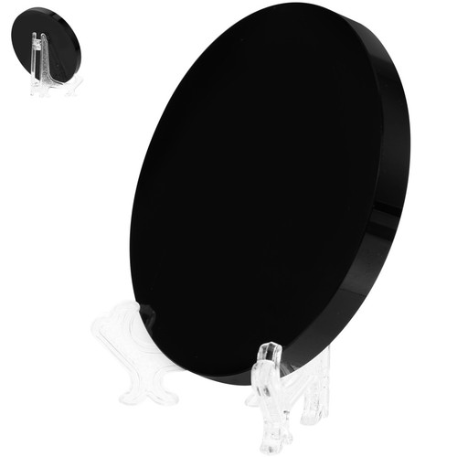 Round black mirror decorative - mirror,