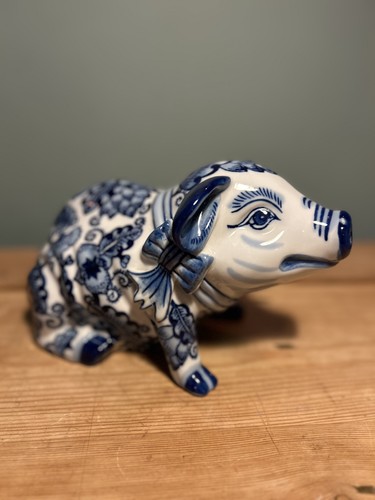Vintage ceramic blue - vintage, white