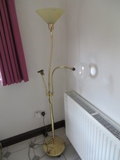 Floor Standing Gooseneck Craft Hobby Sewing Light With Magnifier & Holder