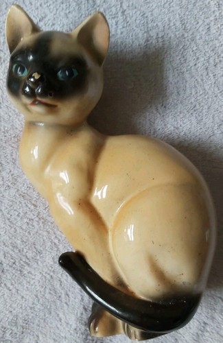 Vintage siamese cat ceramic - siamese,