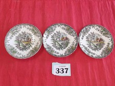 Set 3 x Myott "The Brook" Franciscan Staffordshire Ware Saucer Plates - England
