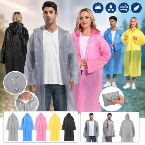 Reusable adult rain poncho - rain,