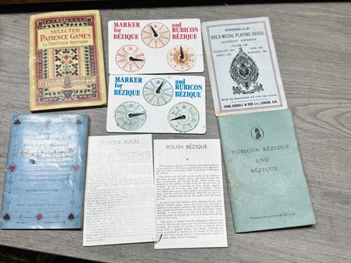 Antique bezique rubicon card - bezique,