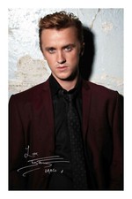 Tom Felton Draco Malfoy Signed A4 Photo Print Harry Potter Autograph Thomas
