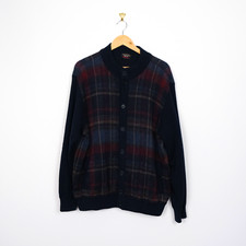 Paul & Shark vintage heavy knitted button down bomber jacket Large L