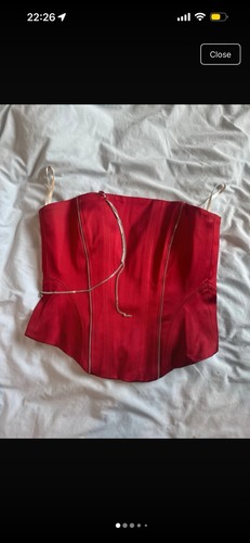 Karen millen red satin - millen, corset