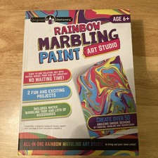 Rainbow Marbling Paint Art