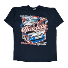Made In USA Charlotte Motor Speedway Jensen Nascar T-Shirt - 2XL Navy Cotton