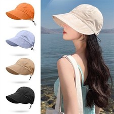 Ladies Wide Brim Foldable Sun Hat Anti-UV Summer Beach Visor Cap Sunshades Hat