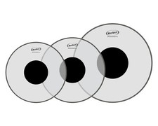 RockSolid Clear With Black Dot Drum Head Skin Tom Packs - Single Ply