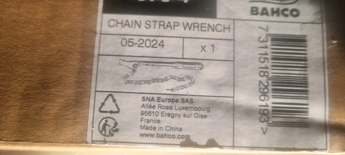Bahco chain strap - strap, wrench