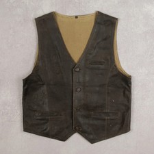 Vintage Leather Vest Jacket