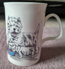 Vintage 1990 Roy Kirkham West Highland Terriers with Puppies dog lovers