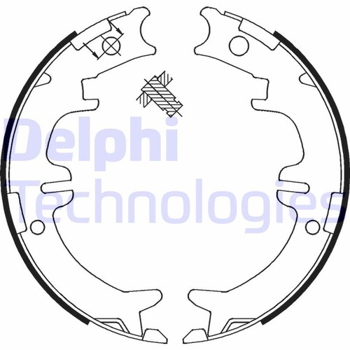 Fits delphi ls1892 brake - brake, shoe
