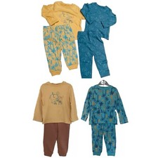 Ex George Baby Boy Safari Animal Blue Yellow 1 Pack Pyjamas Age 3 Mths - 3 Years