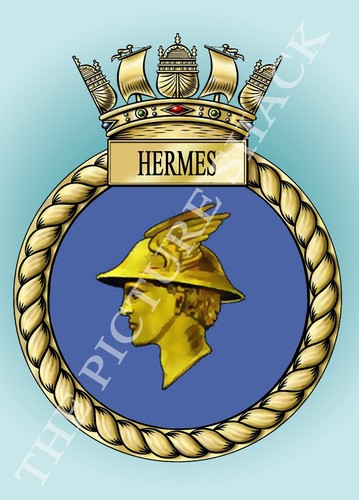 Hms hermes crest metal - hermes,