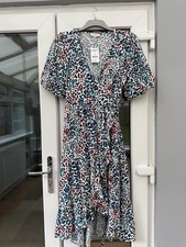 Summer Flowing Wrap Dress Red White and Blue Size 14 New with Tags Holiday Wear