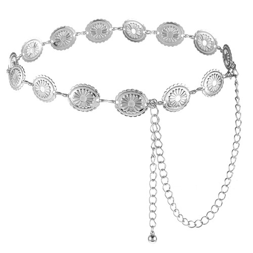 Western metal concho belt - metal,