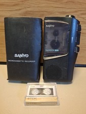 Sanyo Micro Cassette TRC-525M Talk Book VAS Dictaphone Voice Recorder With Case