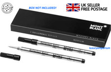 Mont Blanc Rollerball Black Ink Refill Cartridge x 2 - M 710 105158 Free Postage