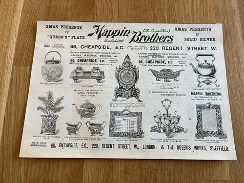 1898 advert mappin - advert,