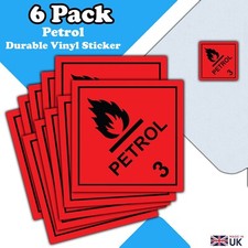 Petrol flammable signs -6x