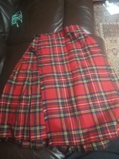 Vintage Anderson Innes Red Tartan Kilt Wrap Size 8-9 Years
