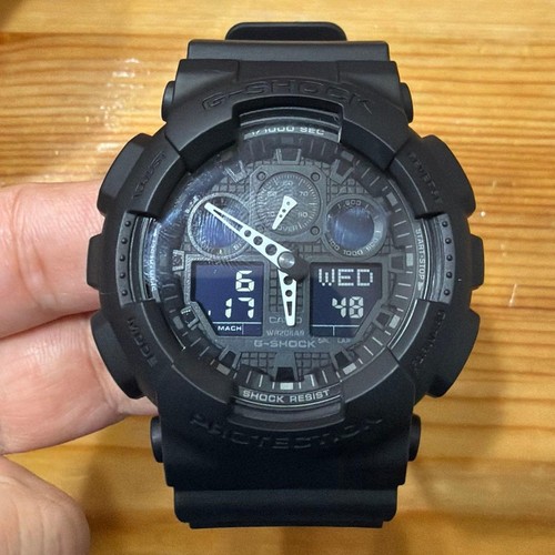 Casio shock 100 black - casio, ga-100