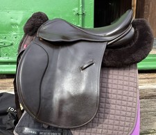 Ideal Highland & Cob (H&C) Saddle 17” - Wide - Brown - Good Condition