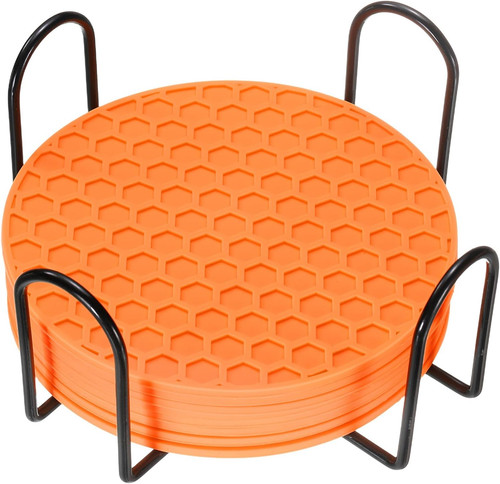 Pcs silicone coasters with - 8,