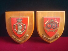 2 REGIMENTAL PLAQUES 16/5th QUEENS ROYAL LANCERS & ROYAL ARMOURED CORPS