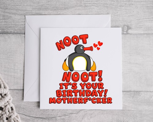 Pingu birthday card noot - birthday,