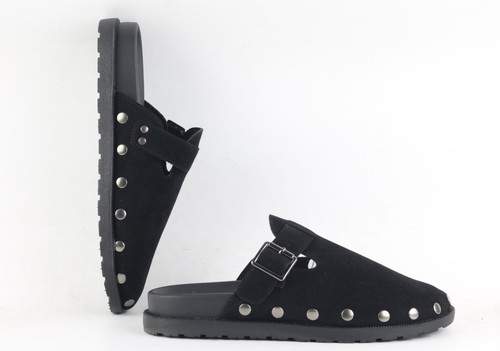 Trend black faux suede - black,