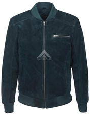 Men's Leather Jacket Navy