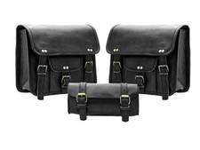 Handmade black goat leather - black,